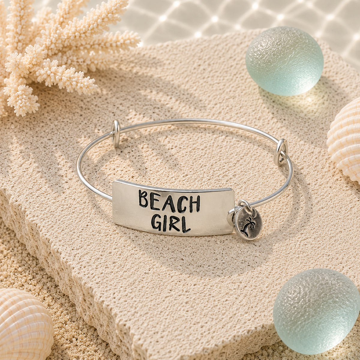 Beach Girl Plate Bracelet