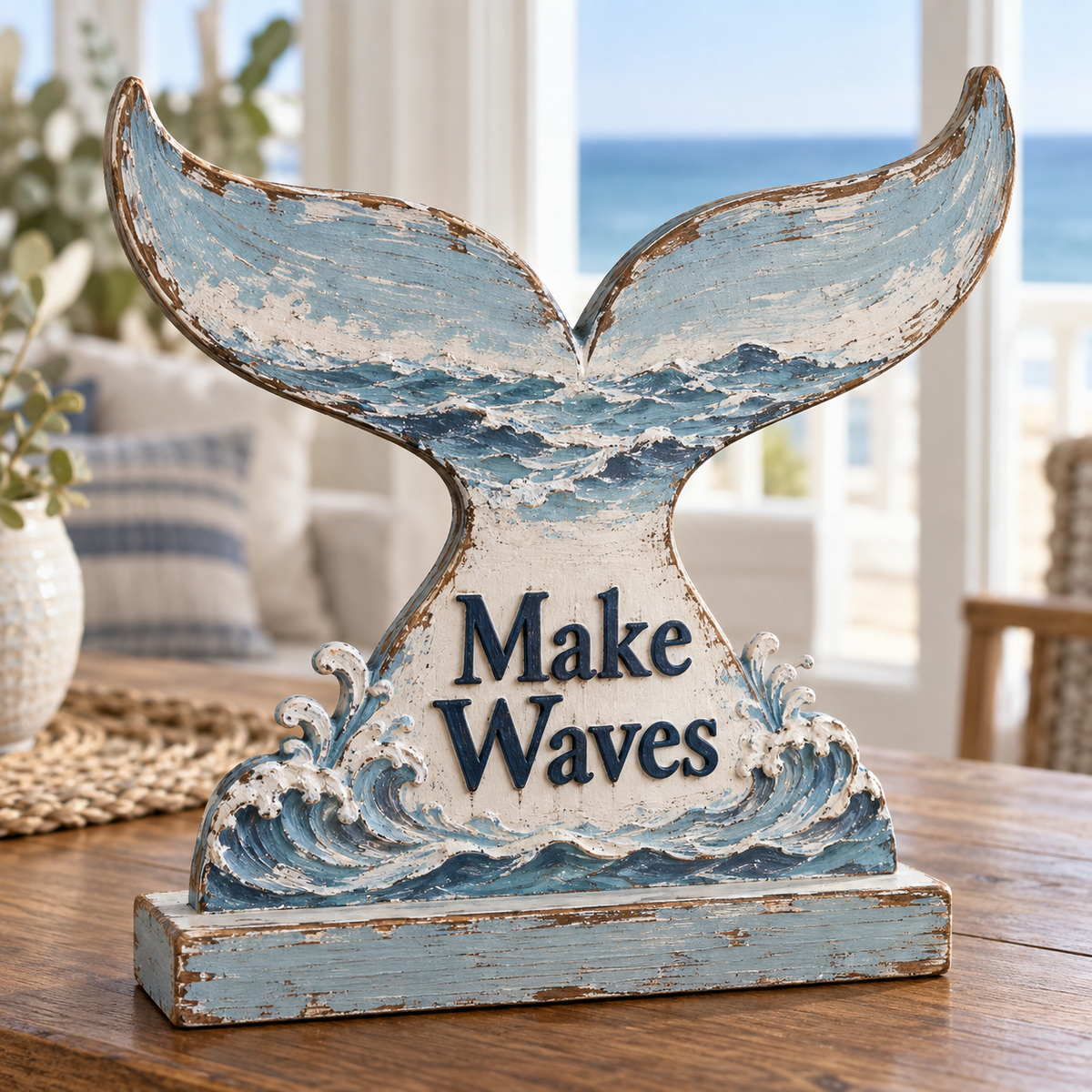 Make Waves coastal wood decor