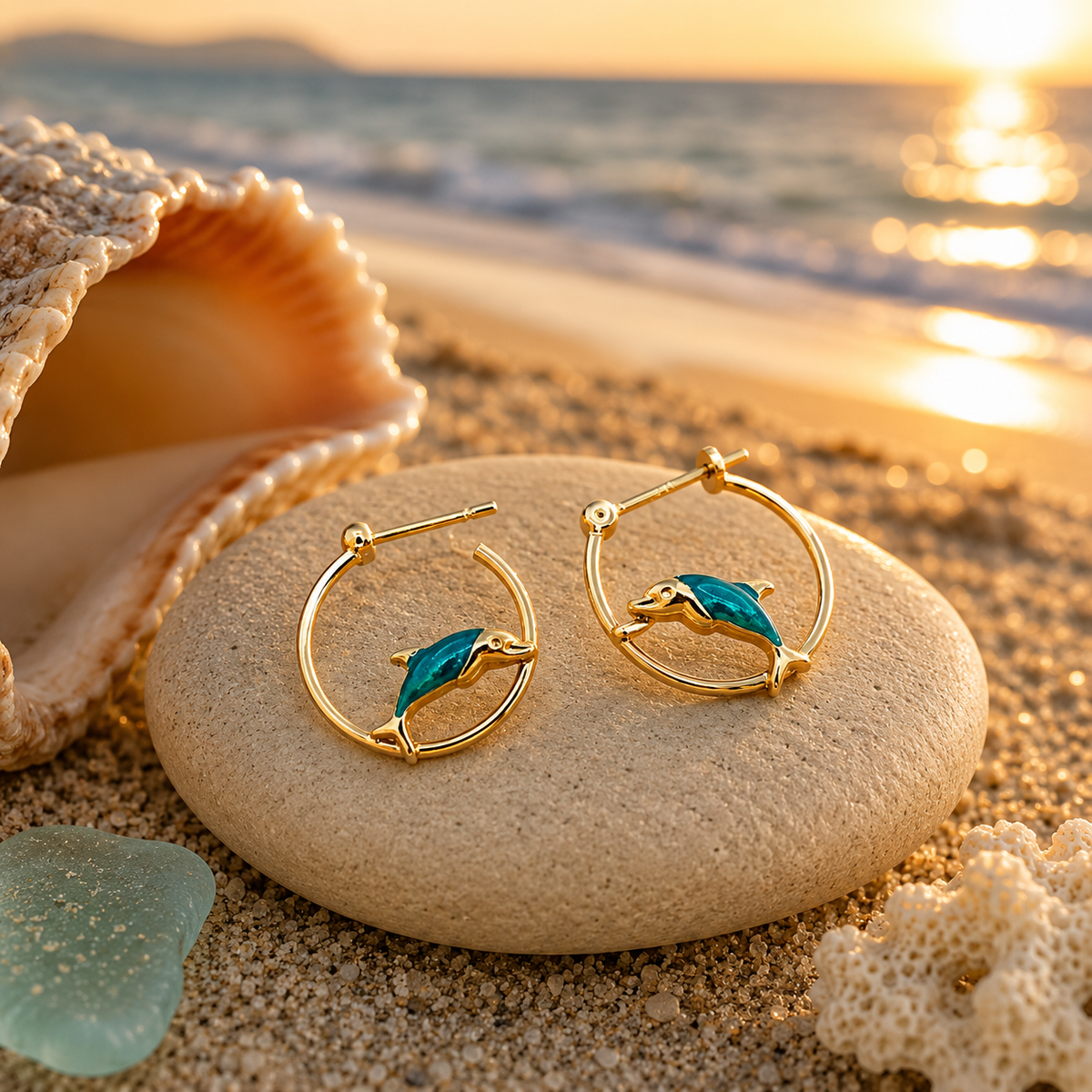 Dolphin Hoop Earrings