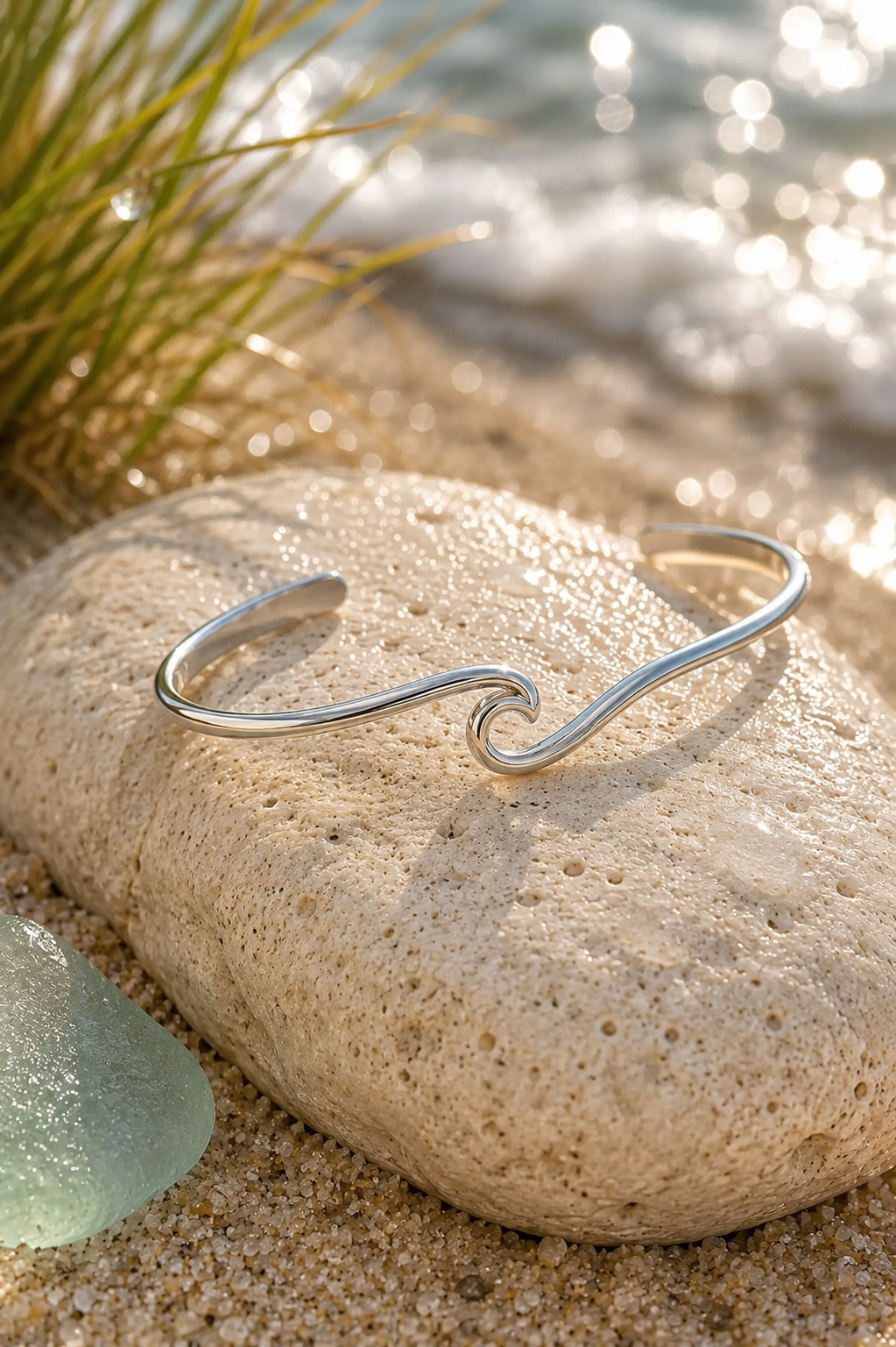Silver Wave Cuff – Shore & Daybreak