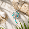 Turquoise Palm Necklace